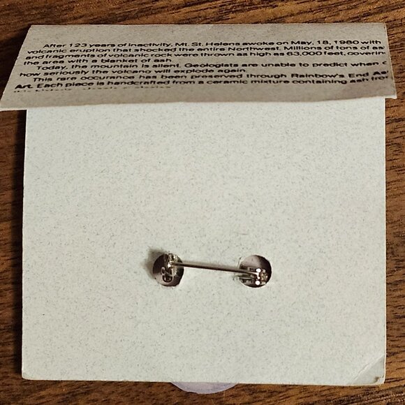 LOVELY Mount St. Helens Ash Art Brooch Iridescent Purple BNIP Rainbow's End Art - Picture 2 of 5